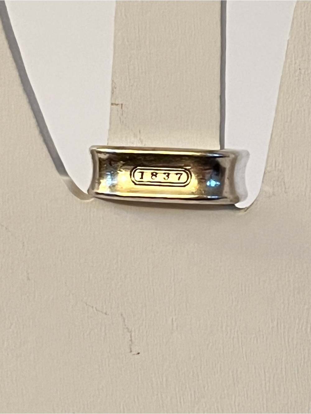 Tiffany & Co. 1837 Square Wide Band Ring .925 SS Size 8 Retired Unisex - Picture 6 of 12
